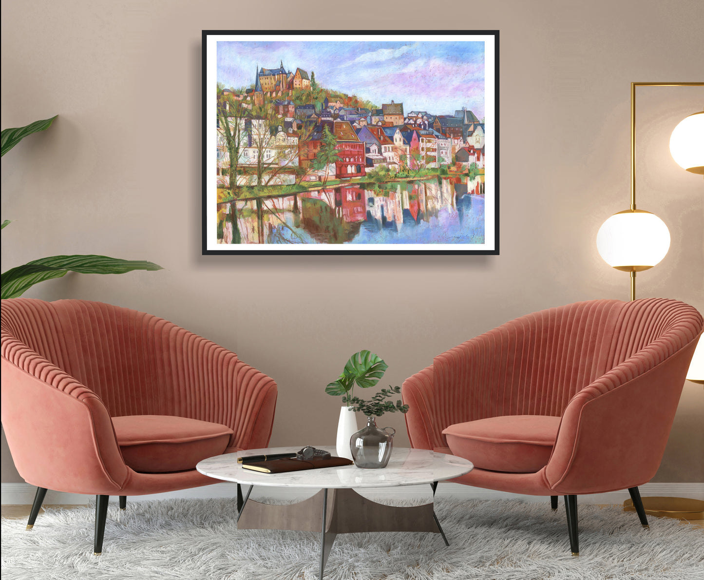 Handgemaltes Originalbild mit Öl, Landschaft