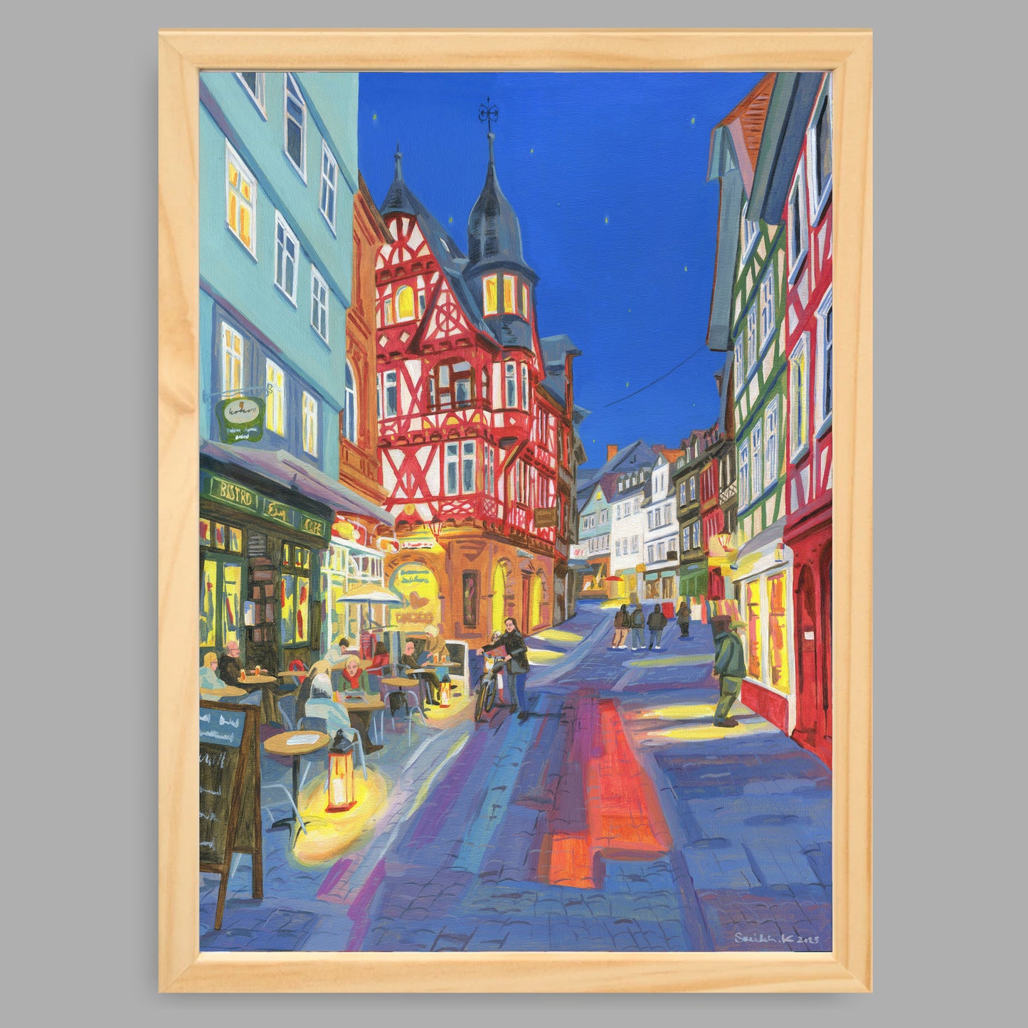 A4-Kunstdruck mit Rahmen