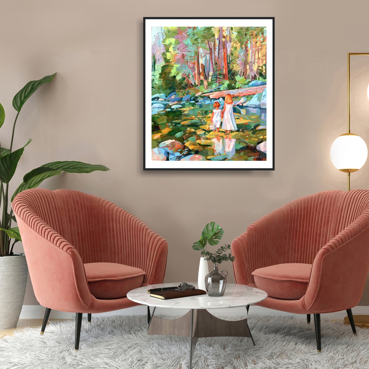 Handgemaltes Originalbild mit Öl, Landschaft