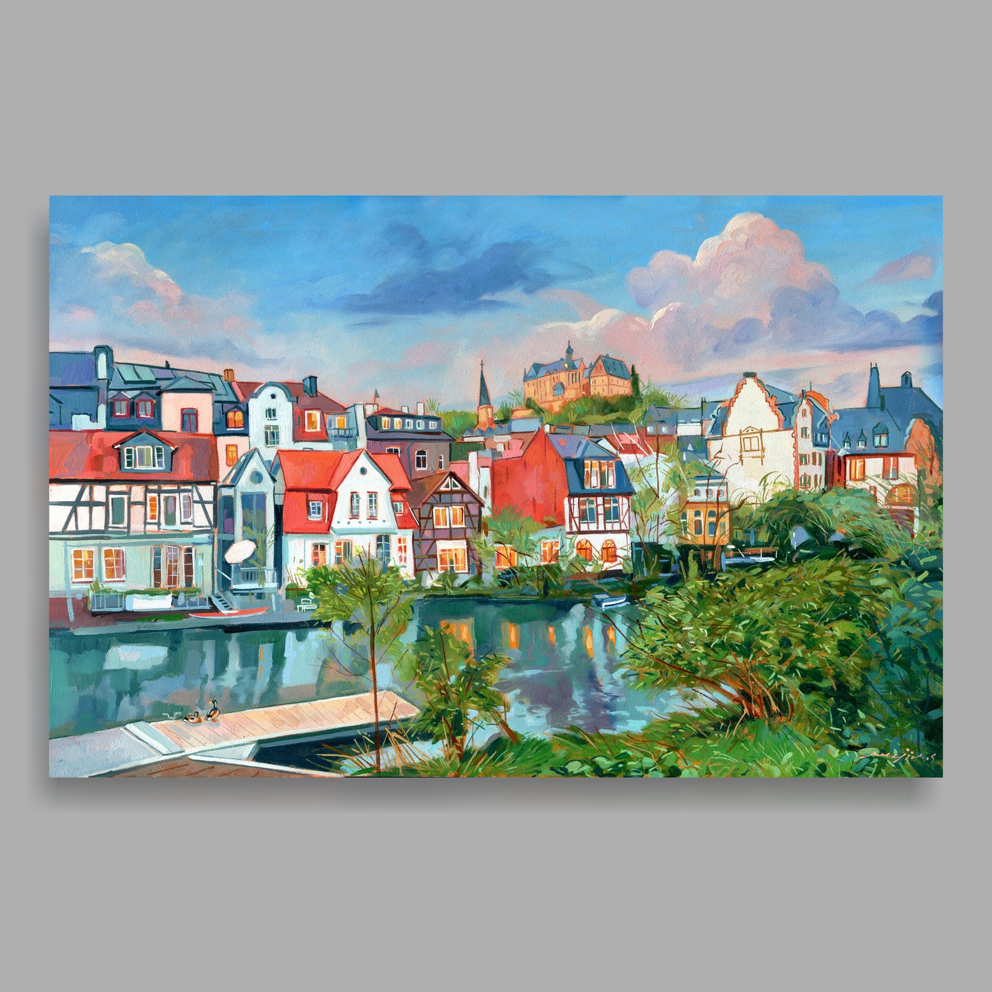 Handgemaltes Originalbild mit Öl, Landschaft