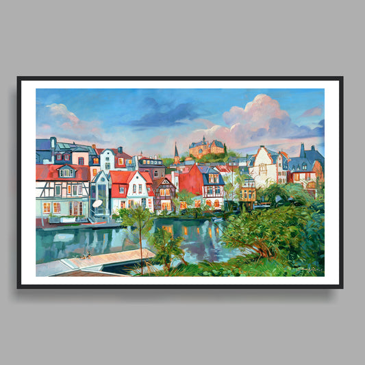 Handgemaltes Originalbild mit Öl, Landschaft