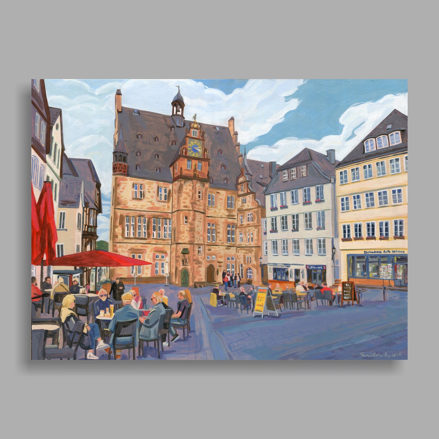 Original Landschaft mit Acryl