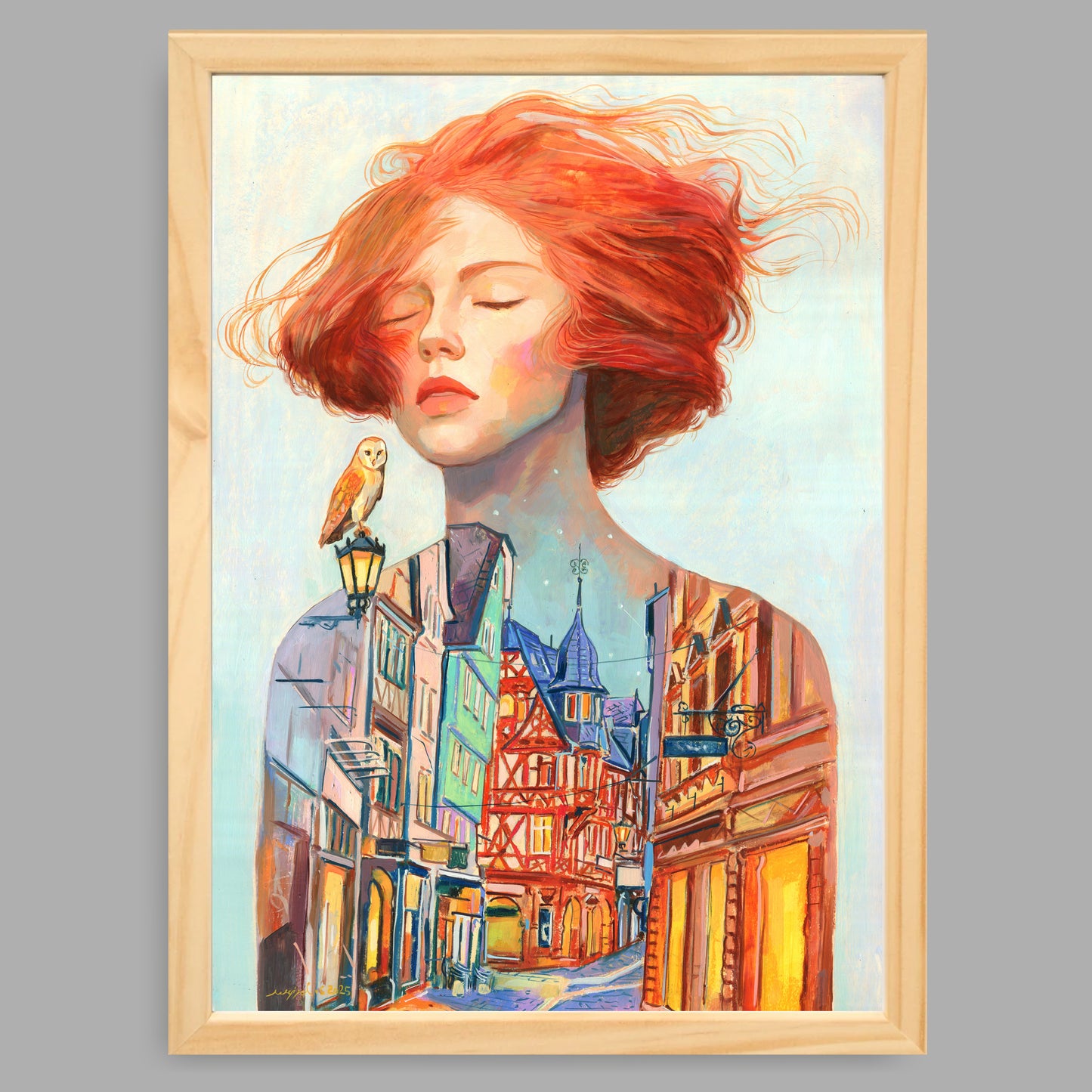 A4-Kunstdruck mit Rahmen