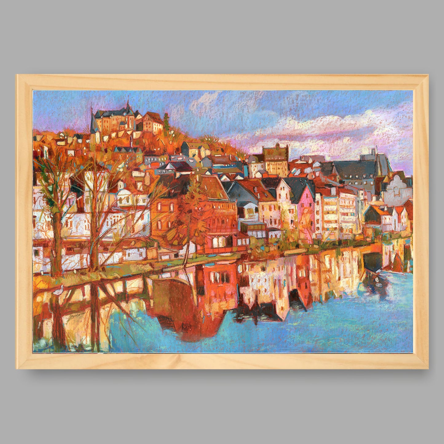 Kunstdruck mit Rahmen