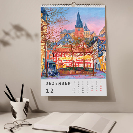 2026 Wandkalender, Kunst-Wandkalender, Landschaft, Marburg