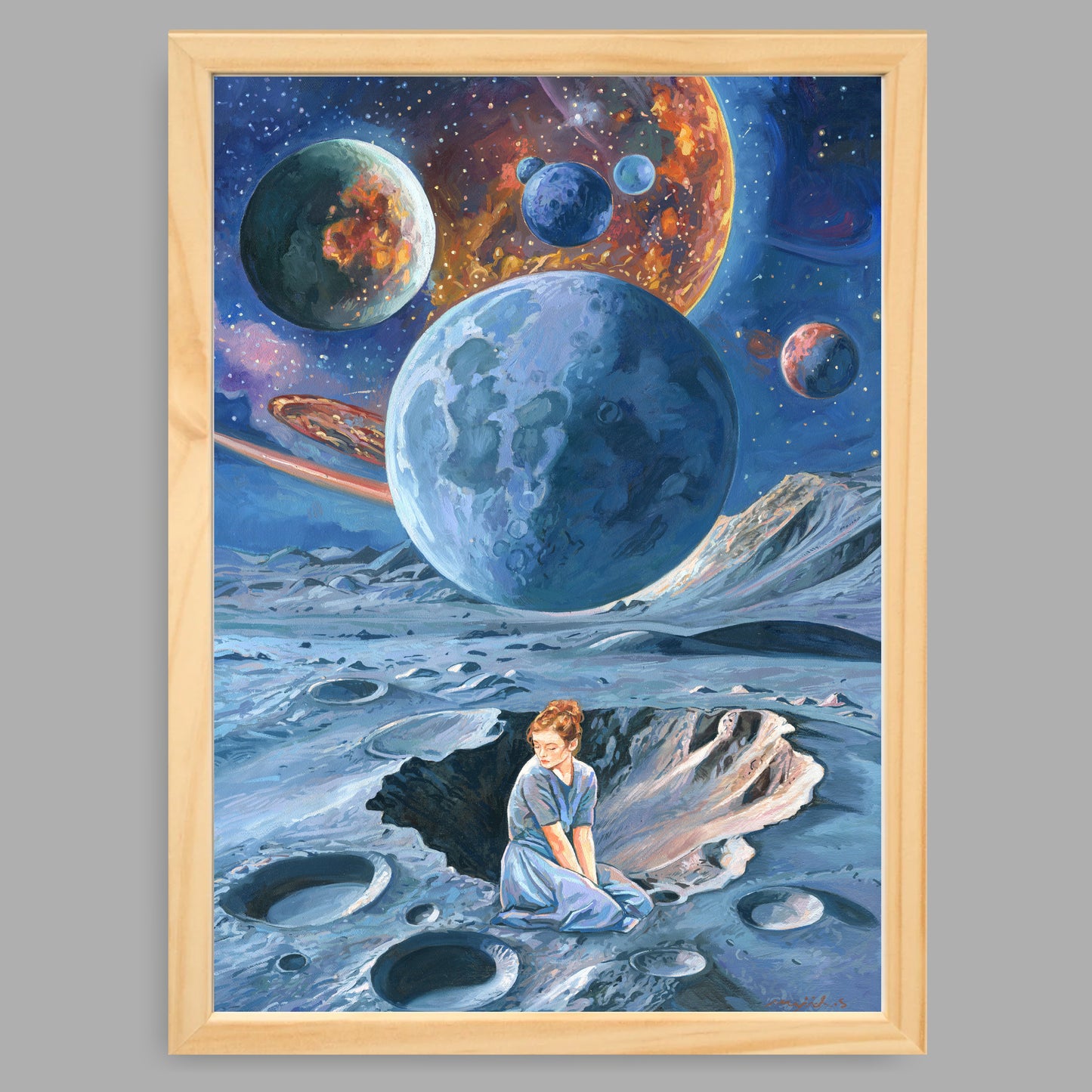 A4-Kunstdruck mit Rahmen