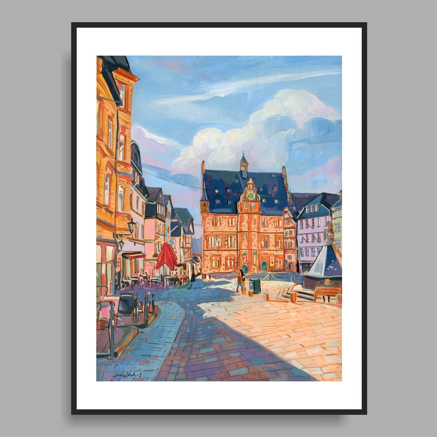 Original Landschaft mit Öl