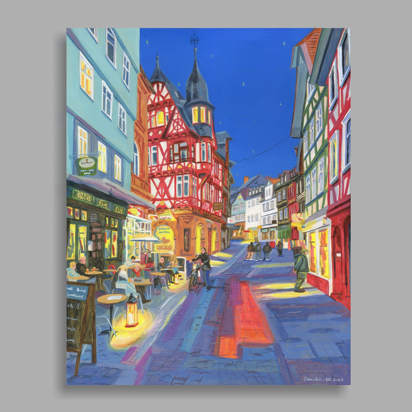 Original Landschaft mit Acryl