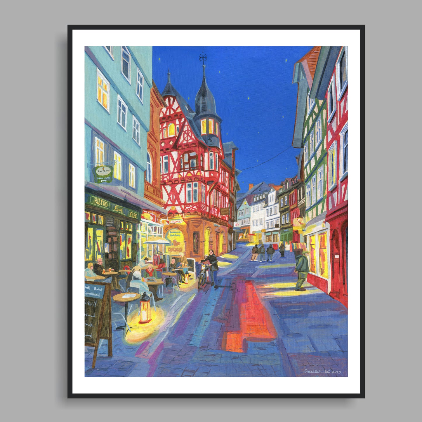 Original Landschaft mit Acryl