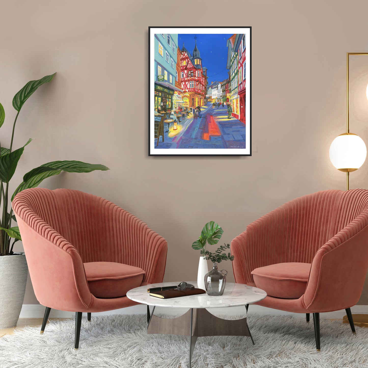 Original Landschaft mit Acryl