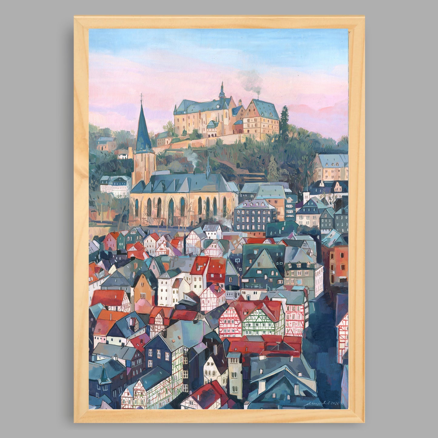 Kunstdruck mit Rahmen