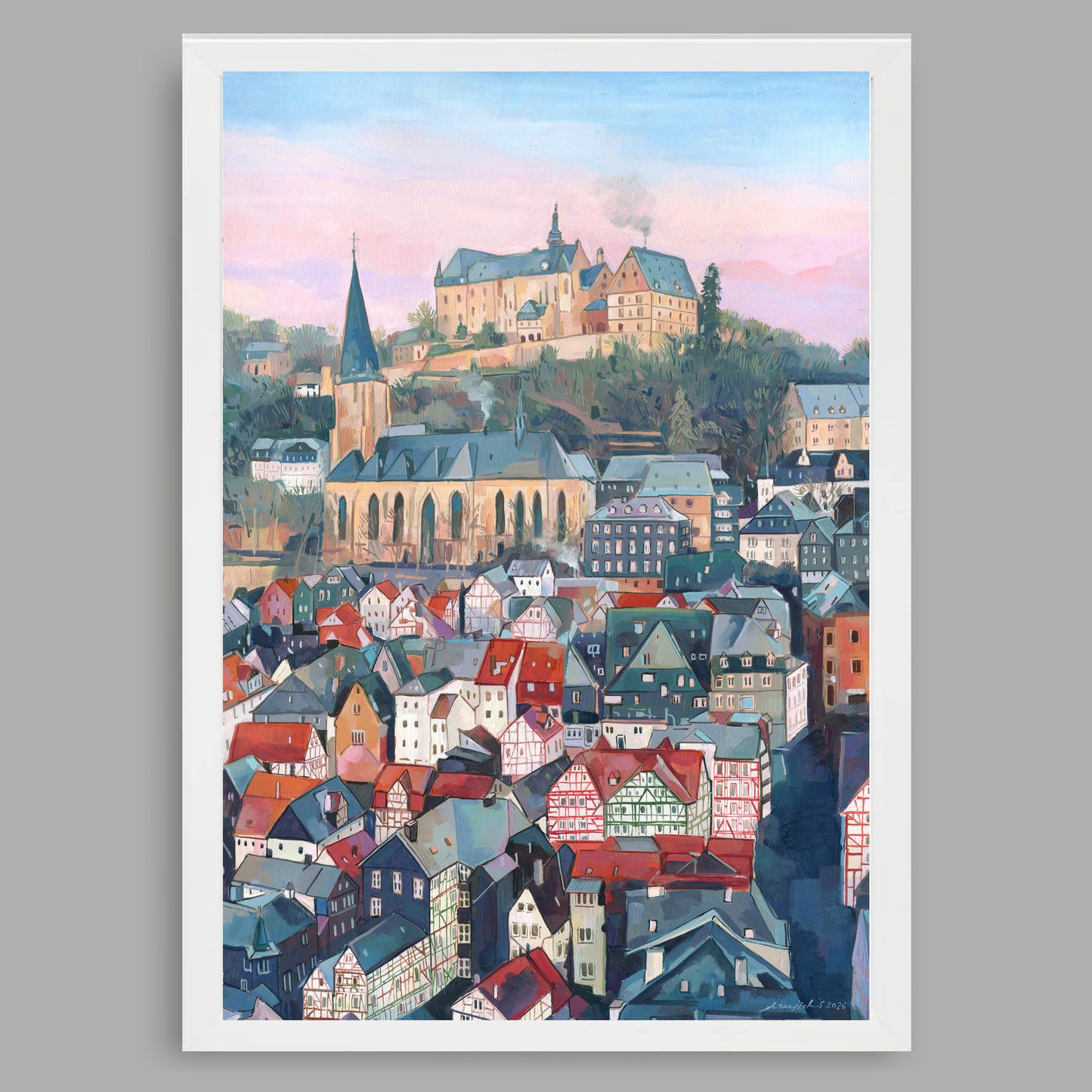 Kunstdruck mit Rahmen