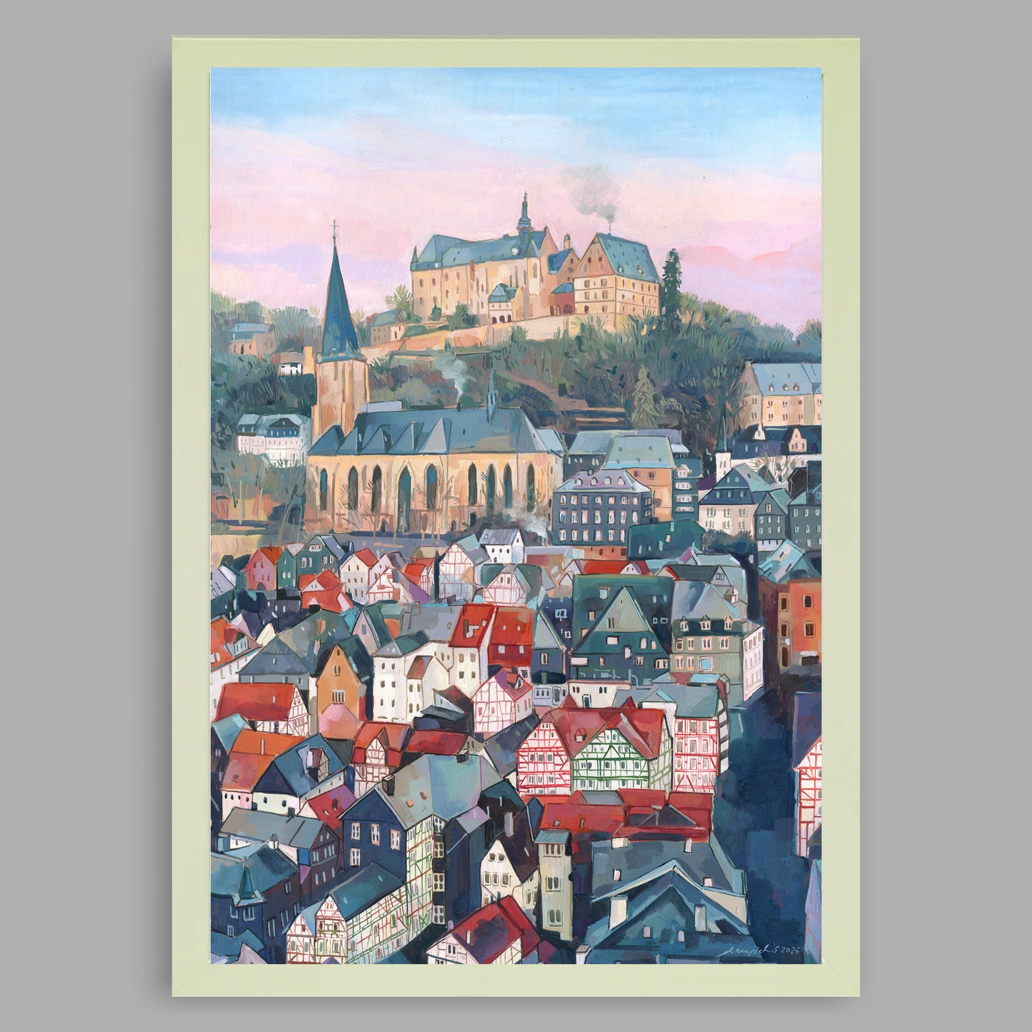 Kunstdruck mit Rahmen