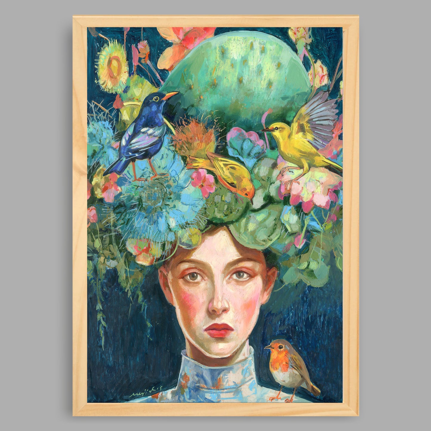Kunstdruck mit Rahmen