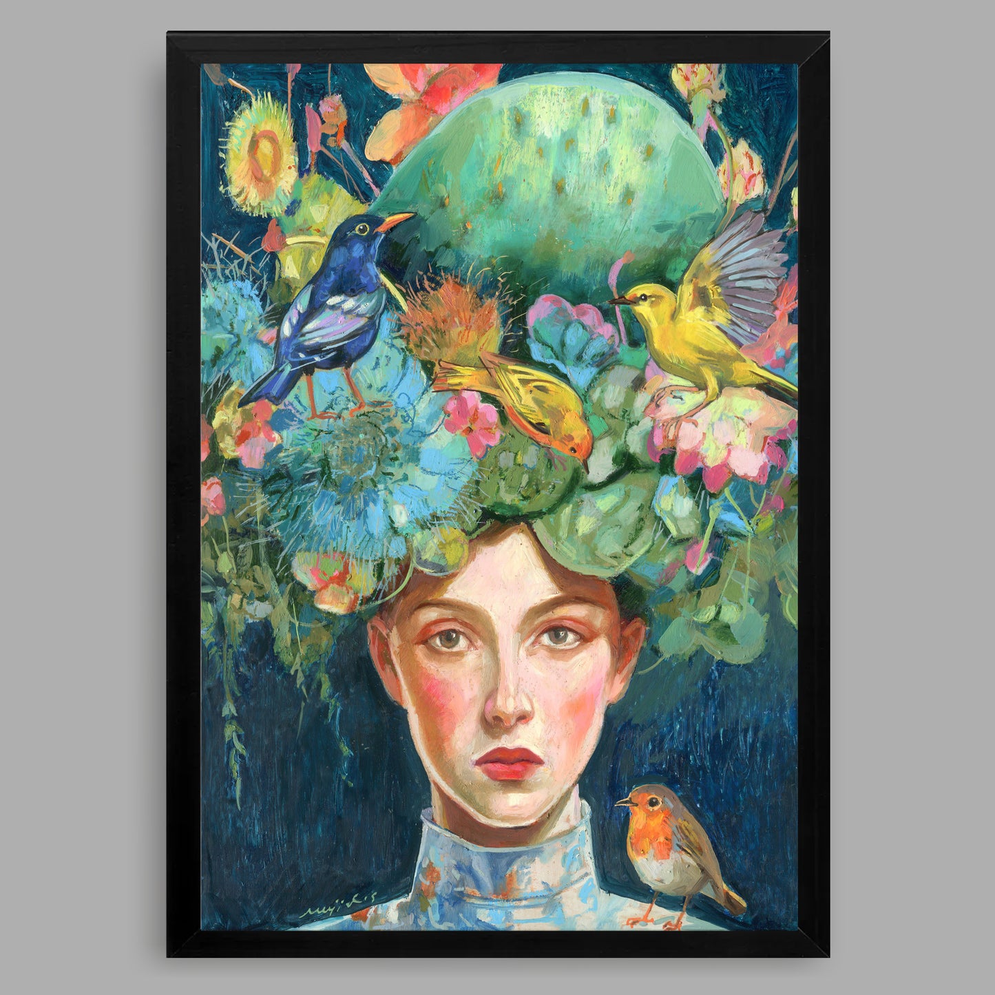 Kunstdruck mit Rahmen