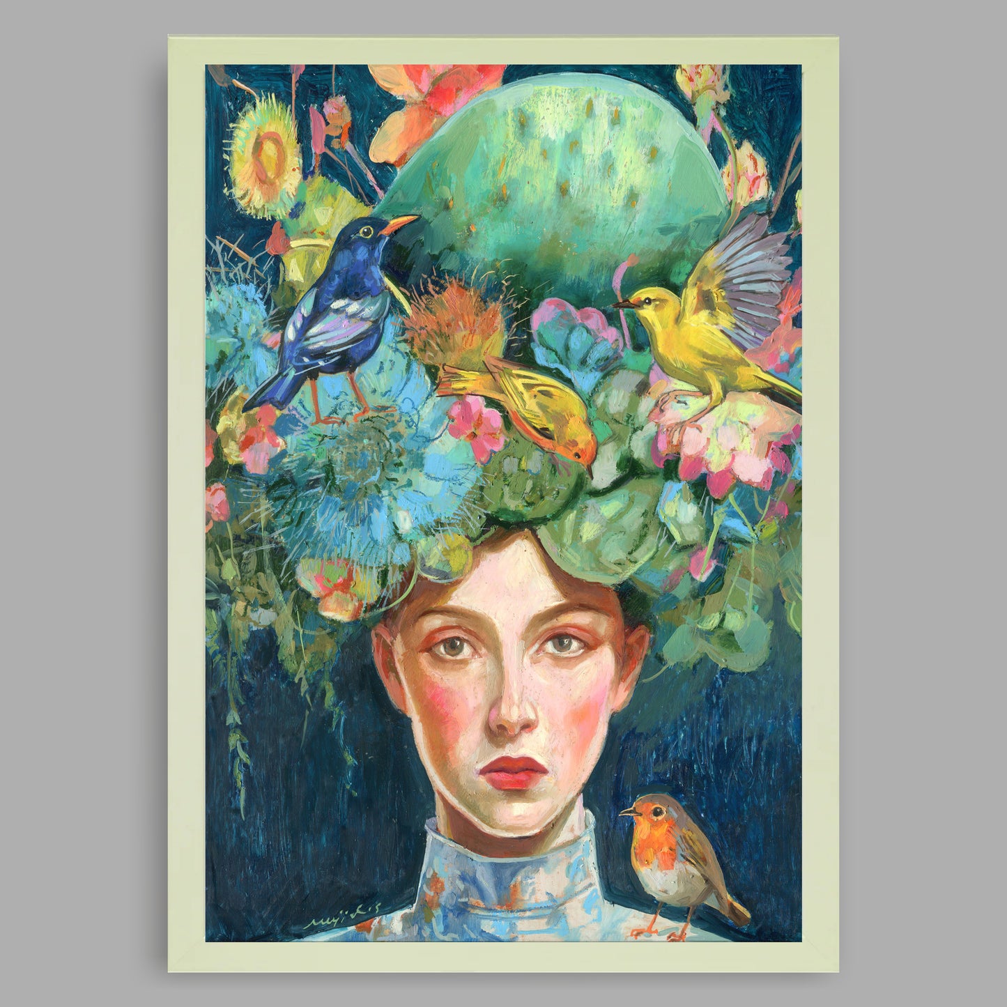 Kunstdruck mit Rahmen