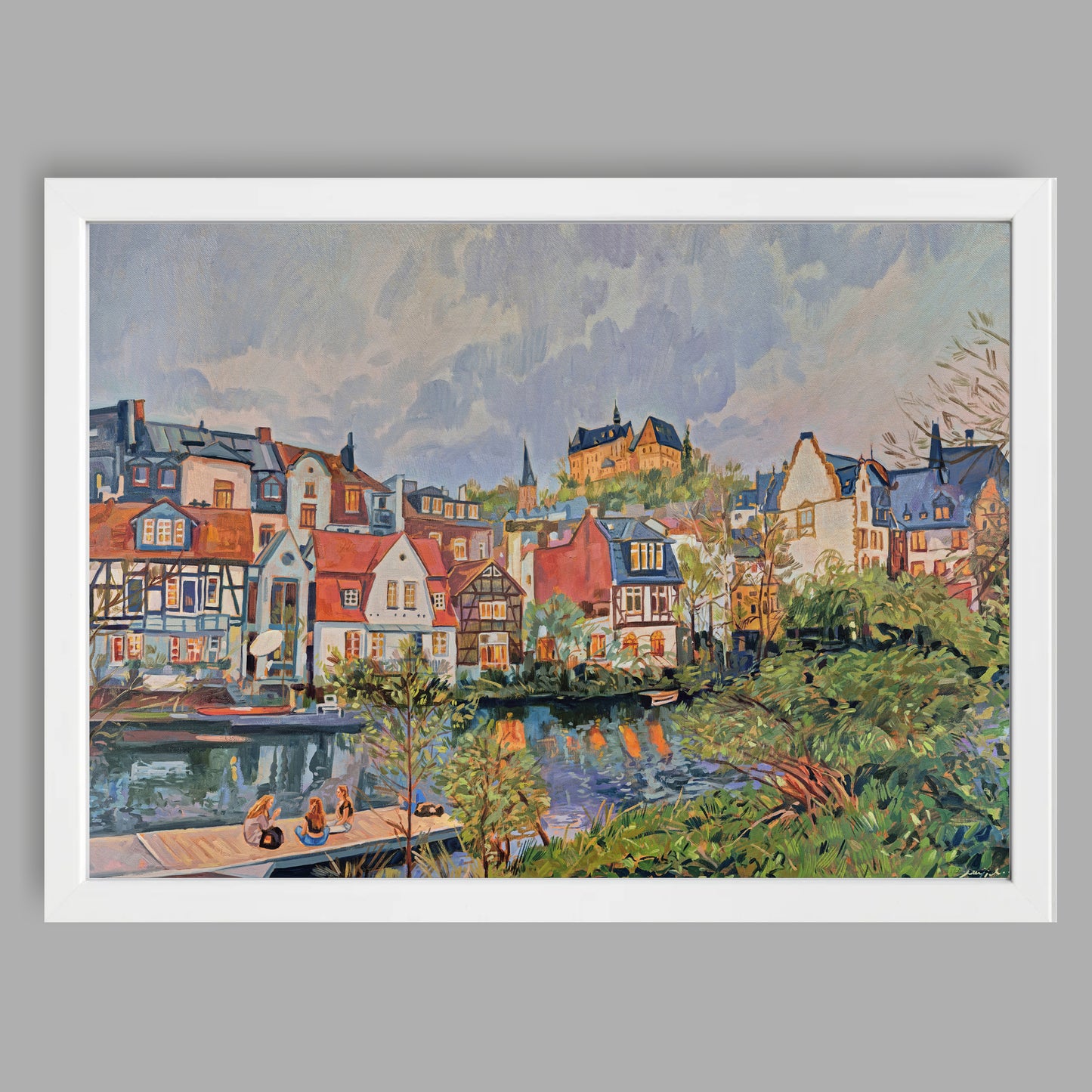 Kunstdruck mit Rahmen