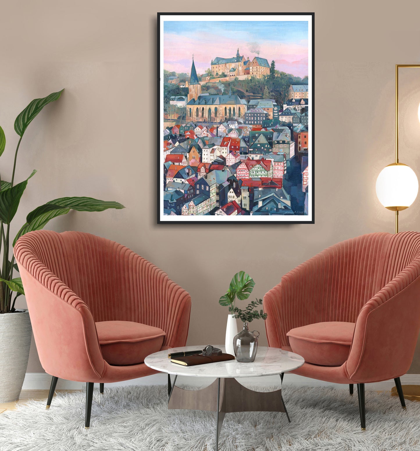 Handgemaltes Originalbild mit Öl, Landschaft