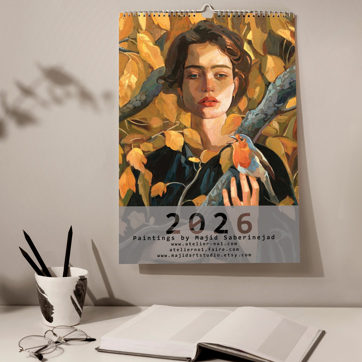 2026 Wandkalender, Kunst-Wandkalender