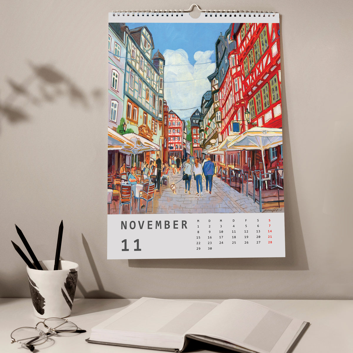 2027 Wandkalender, Kunst-Wandkalender, Landschaft, Marburg