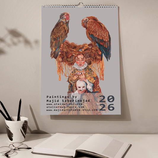 2026 Wandkalender, Kunst-Wandkalender