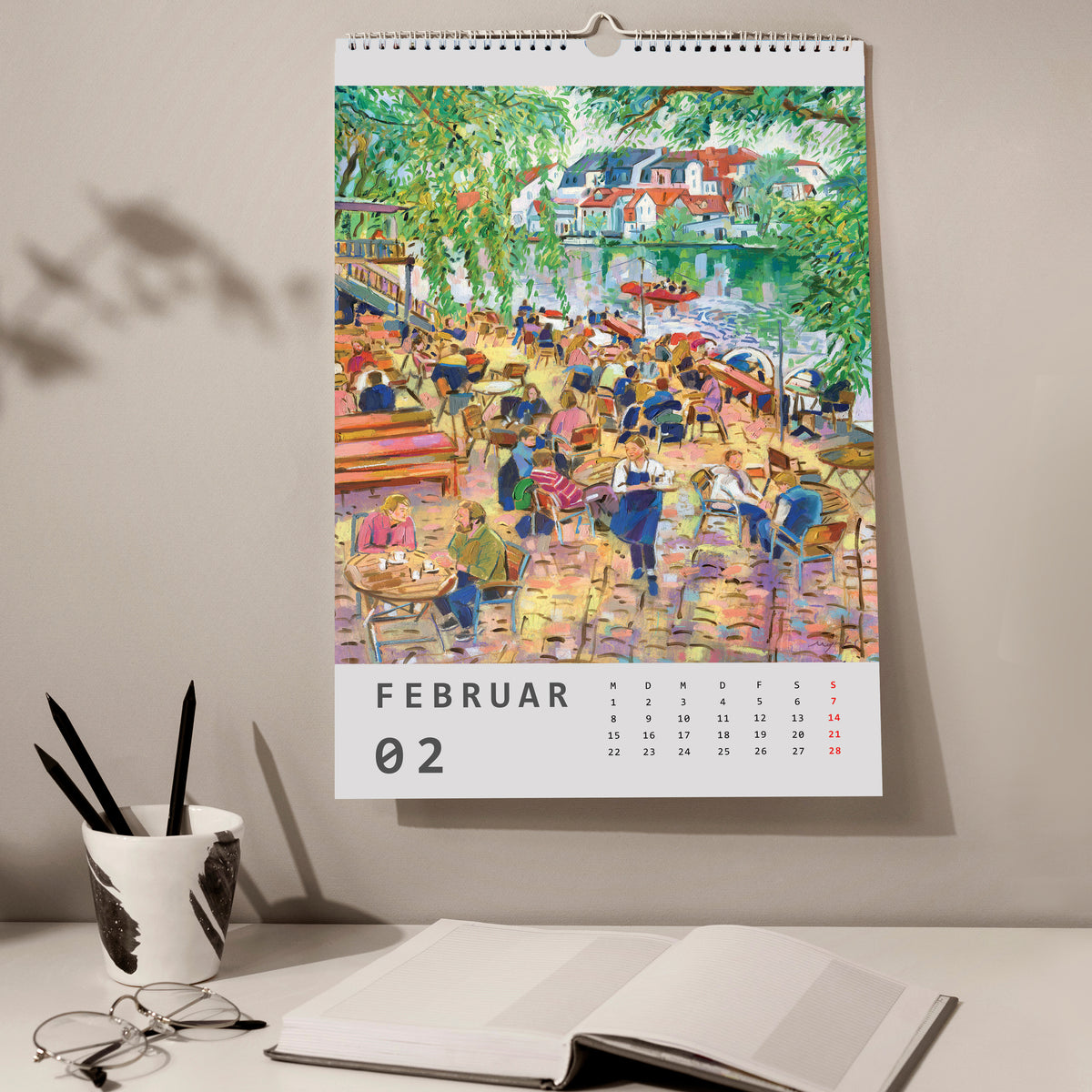 2027 Wandkalender, Kunst-Wandkalender, Landschaft, Marburg