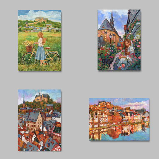 Postkarten Set, 4 Stücke, DIN A6
