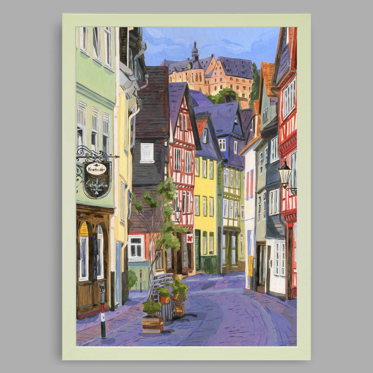 Kunstdruck mit Rahmen