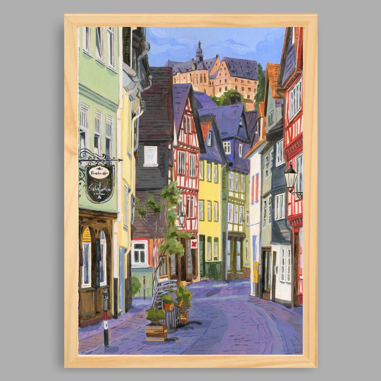 Kunstdruck mit Rahmen
