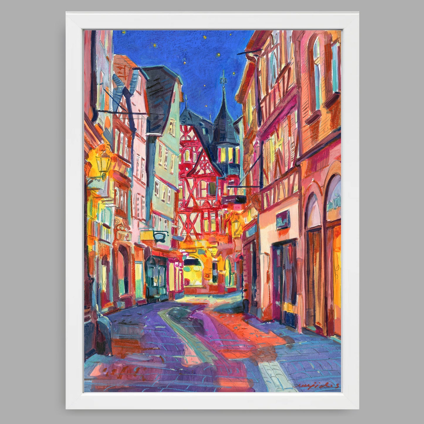 A4-Kunstdruck mit Rahmen