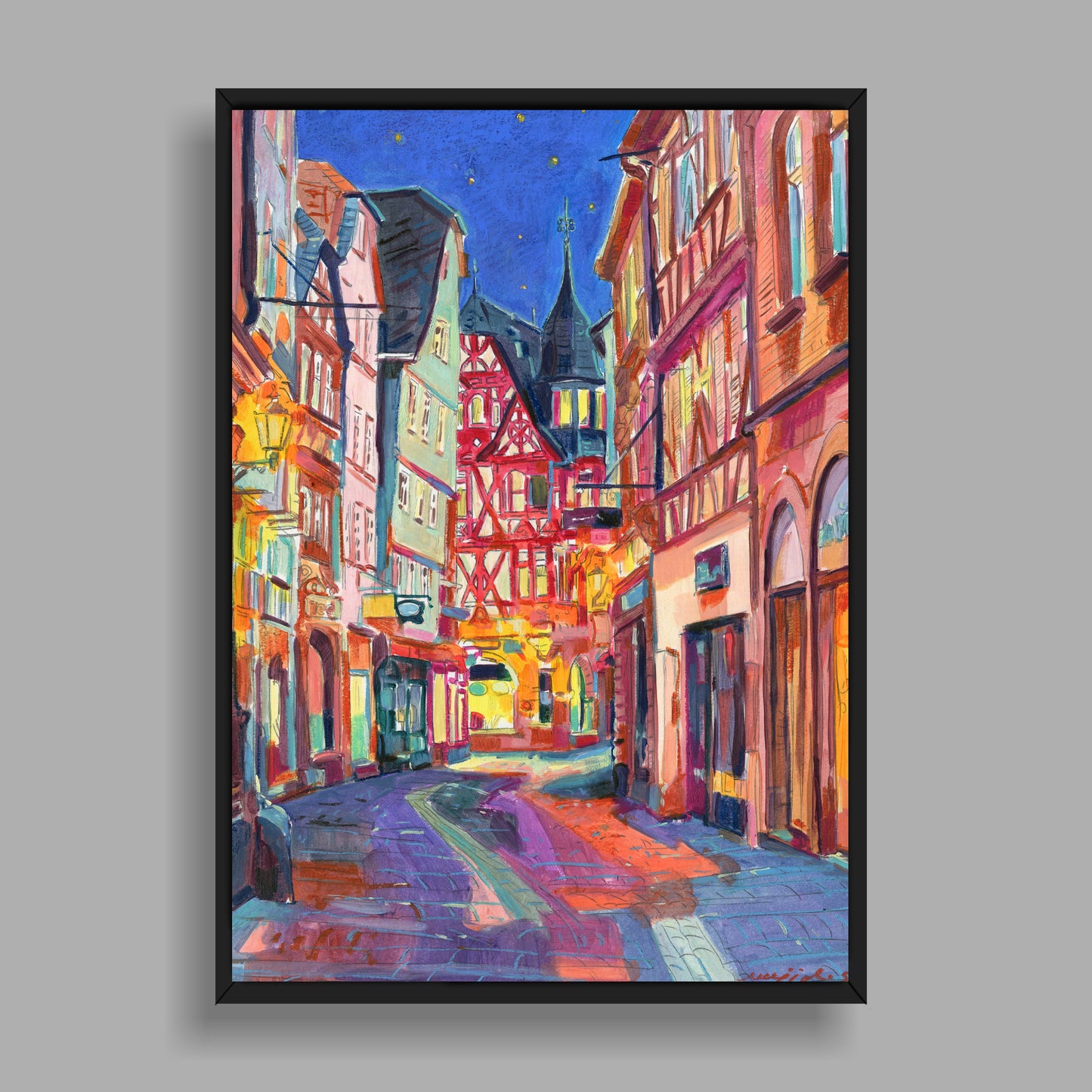 A4-Kunstdruck mit Rahmen