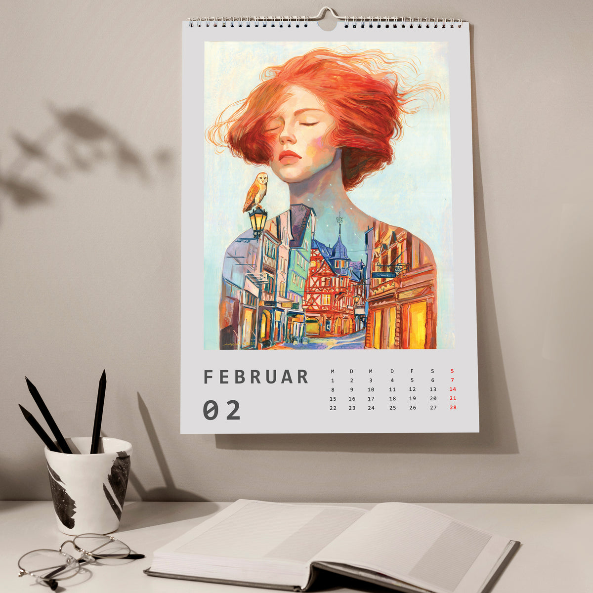2027 Wandkalender, Kunst-Wandkalender