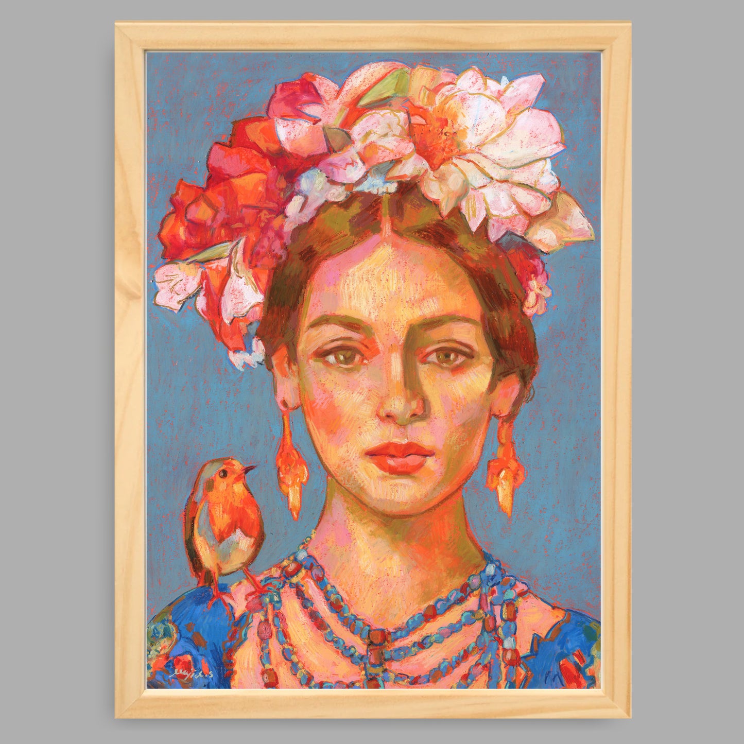 A4-Kunstdruck mit Rahmen