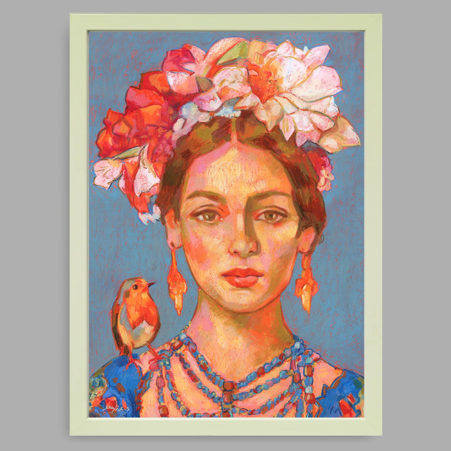 A4-Kunstdruck mit Rahmen