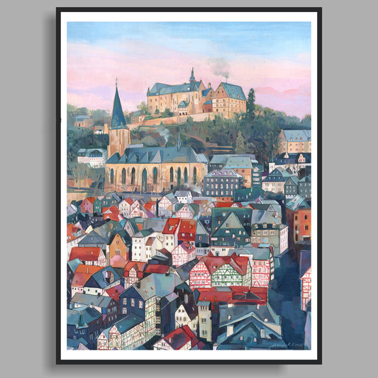 Handgemaltes Originalbild mit Öl, Landschaft