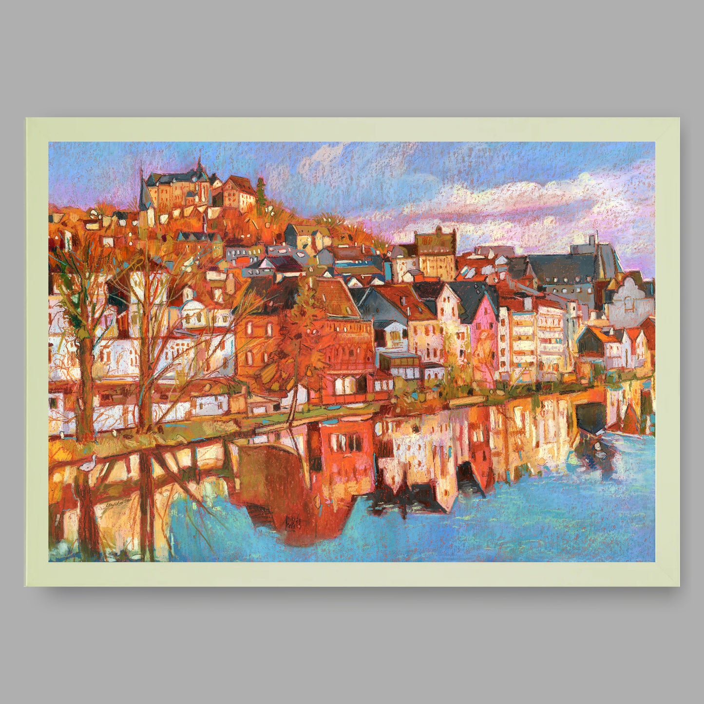 Kunstdruck mit Rahmen