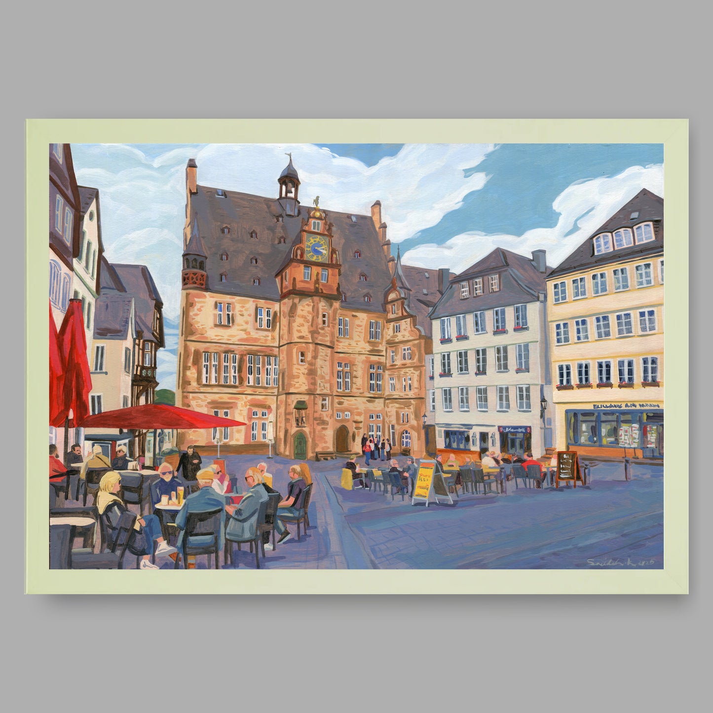 Kunstdruck mit Rahmen