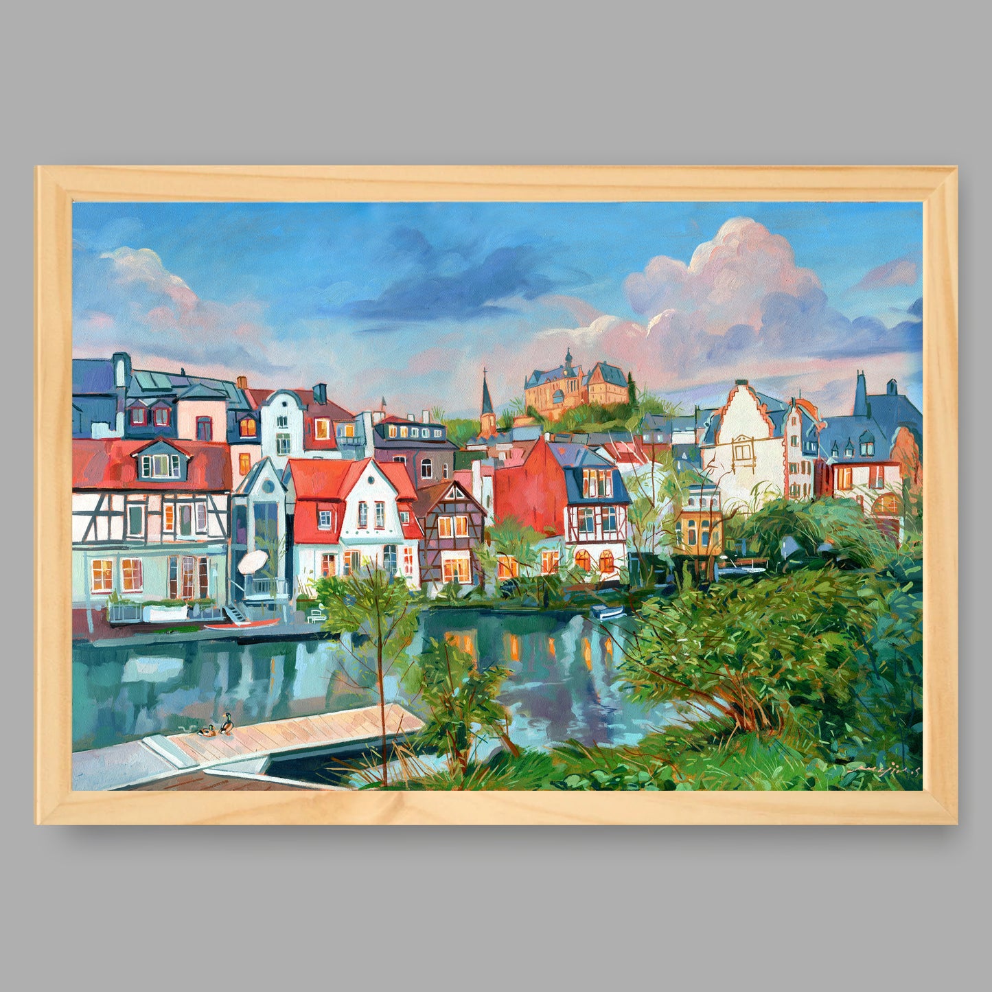 Kunstdruck mit Rahmen