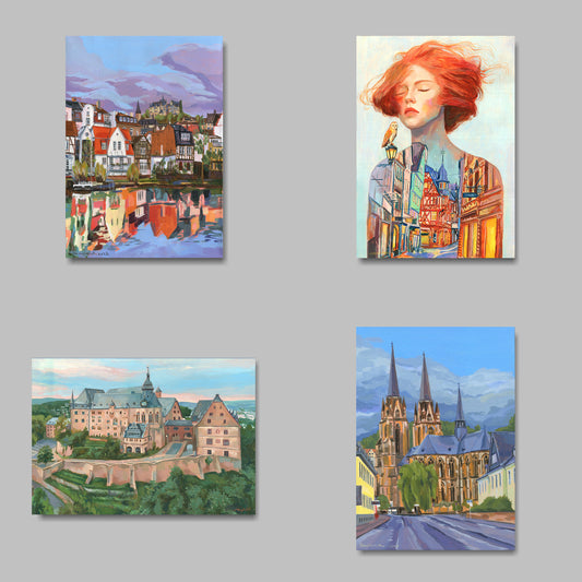 Postkarten Set, 4 Stücke, DIN A6