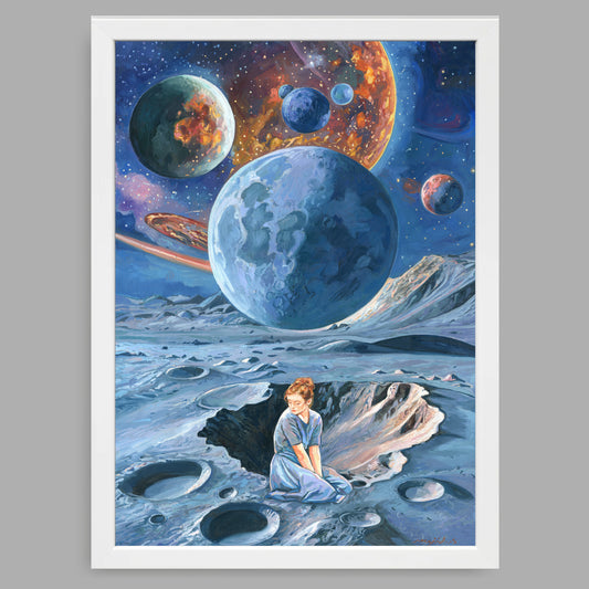 A4-Kunstdruck mit Rahmen