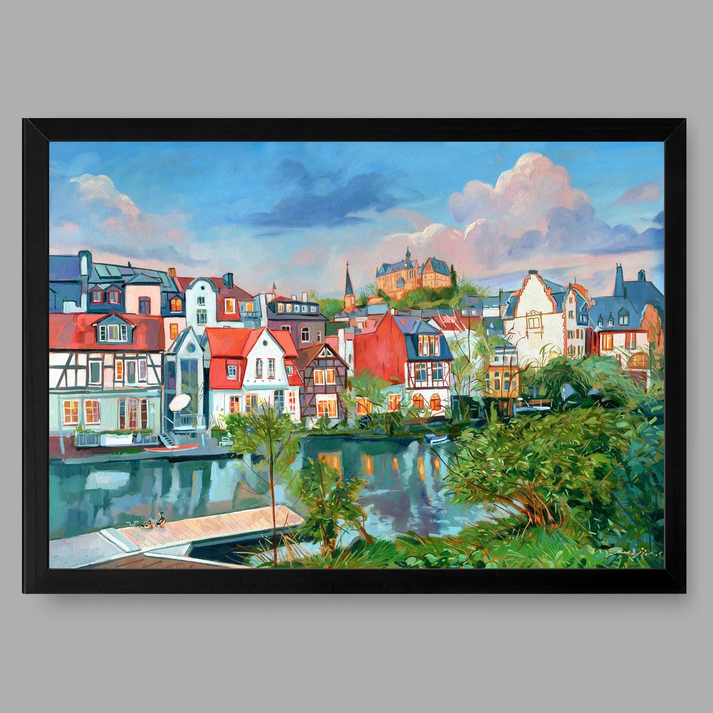 Kunstdruck mit Rahmen