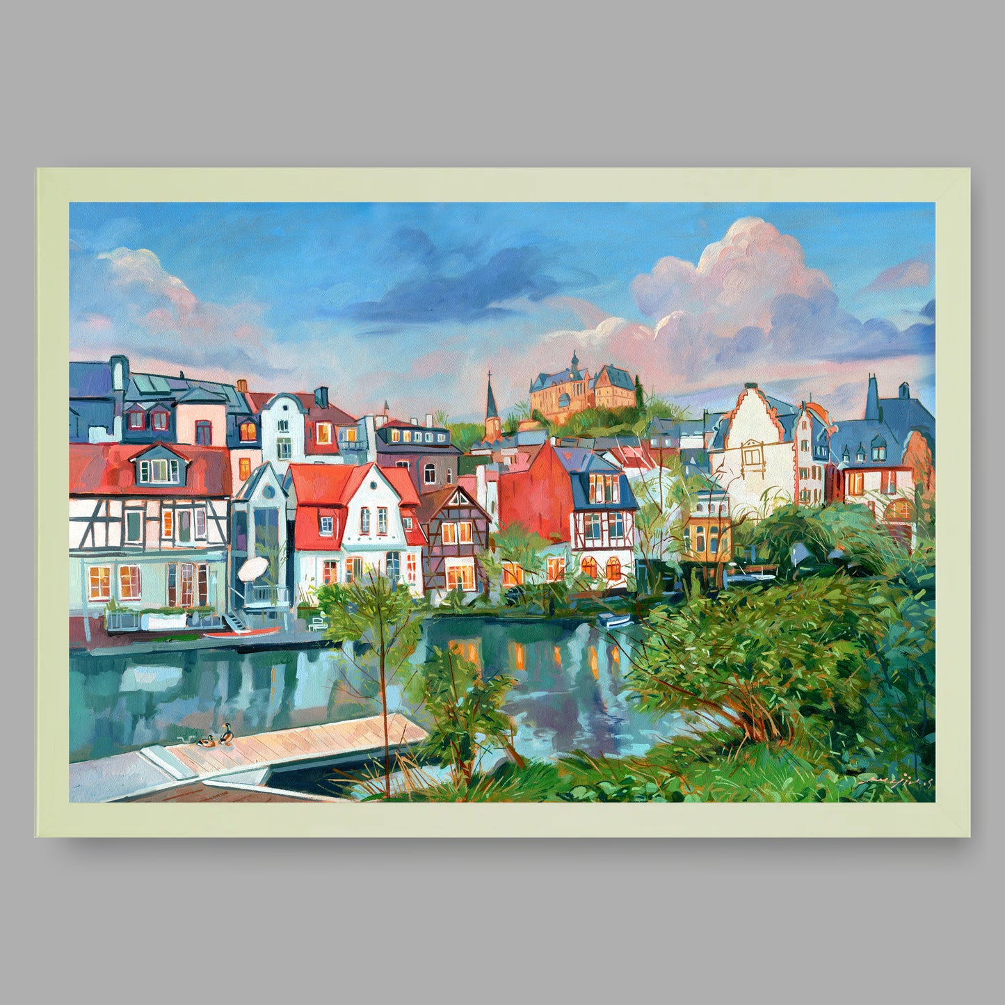 Kunstdruck mit Rahmen