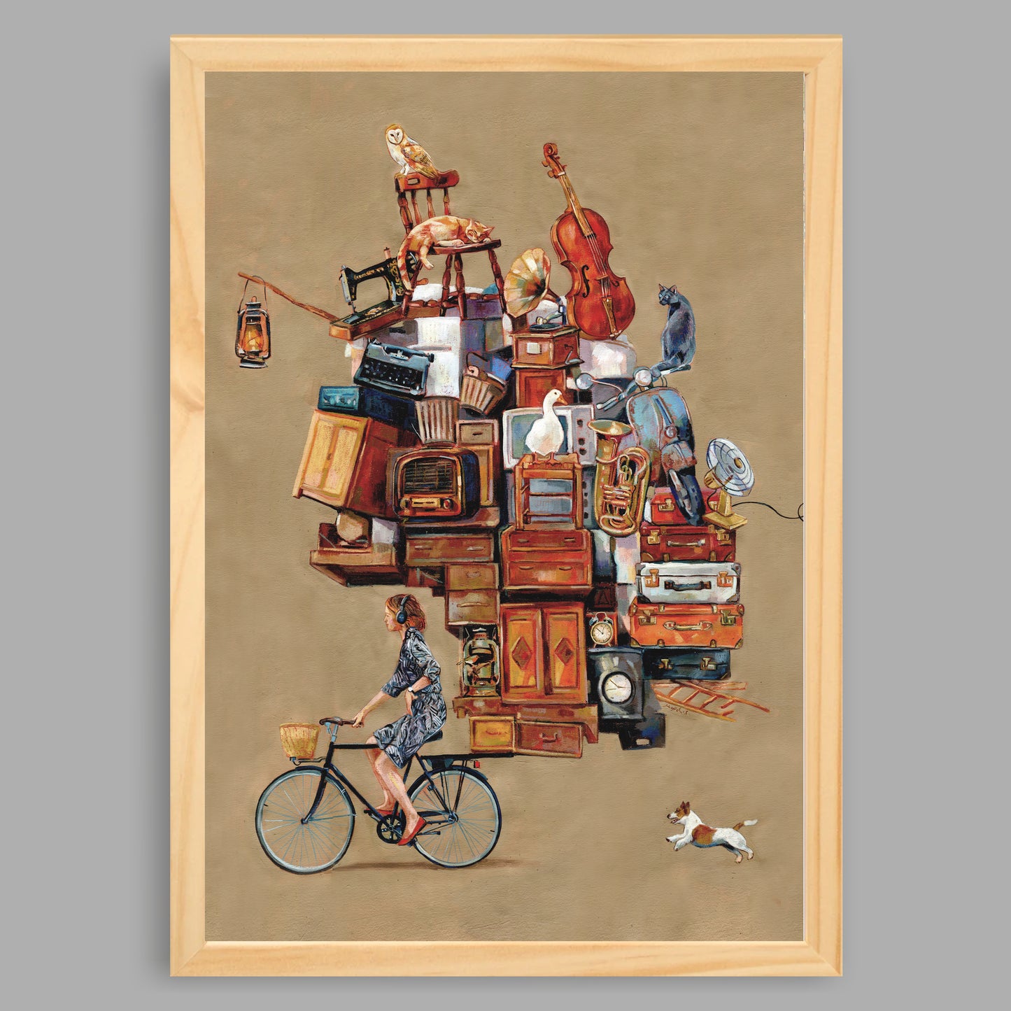 Kunstdruck mit Rahmen