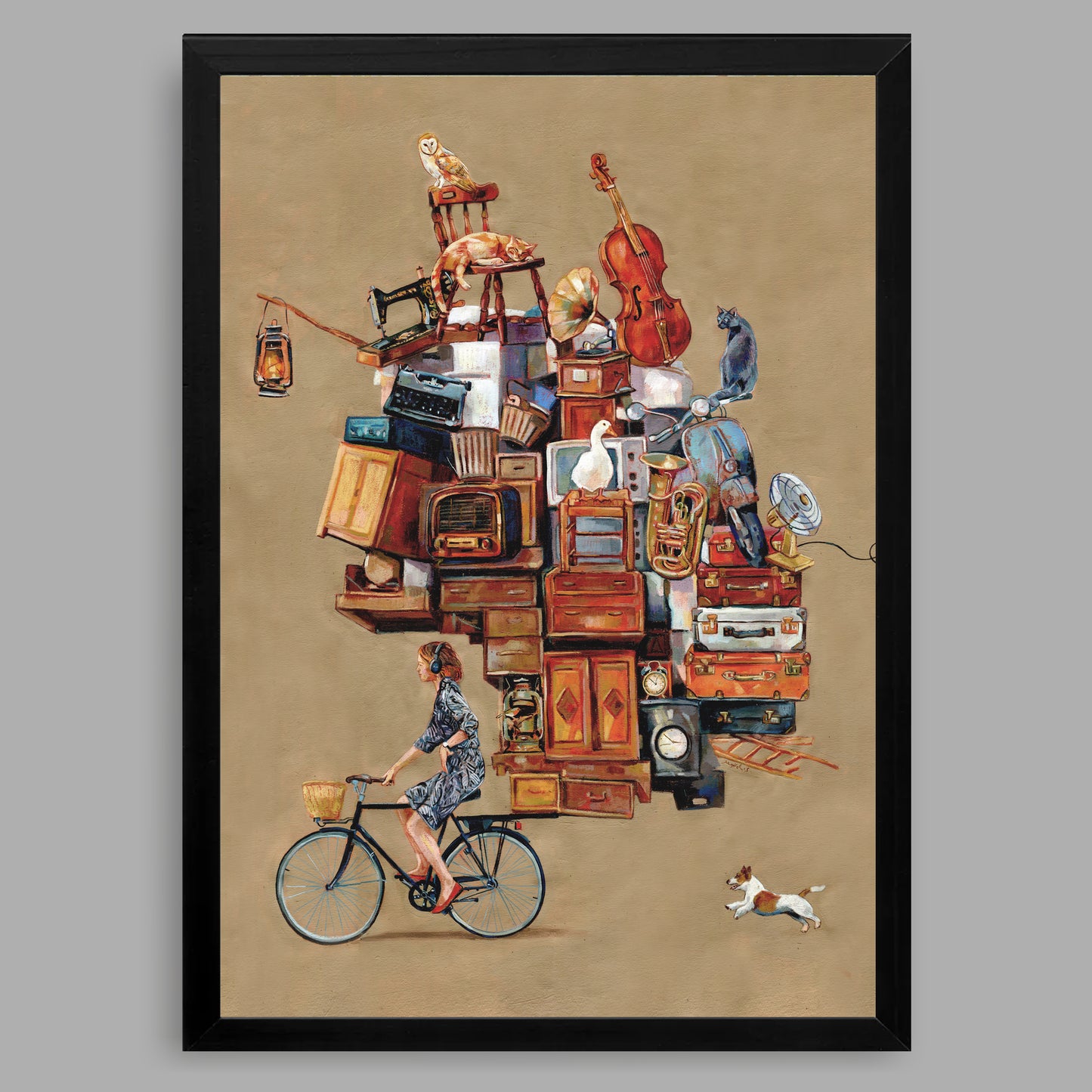 Kunstdruck mit Rahmen