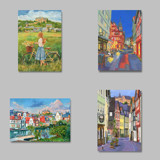 Postkarten Set, 4 Stücke, DIN A6