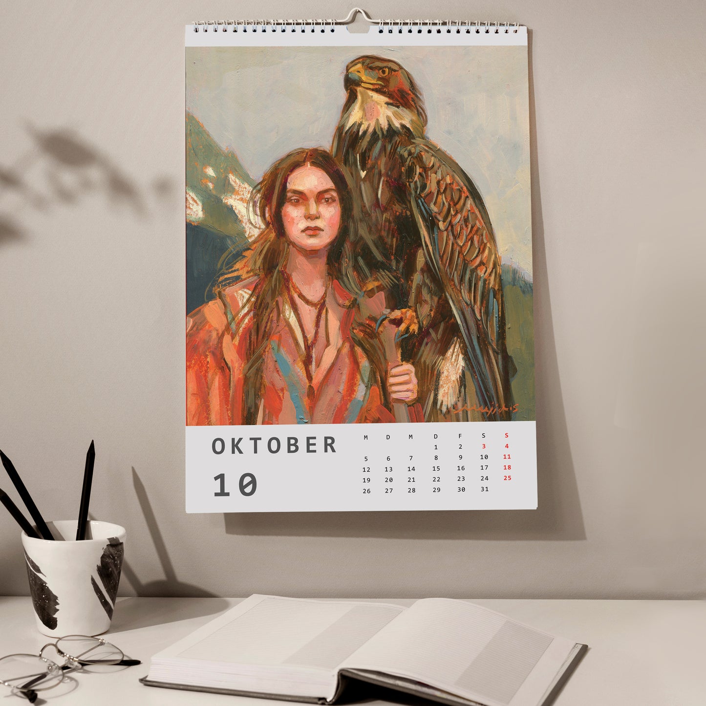 2026 Wandkalender, Kunst-Wandkalender