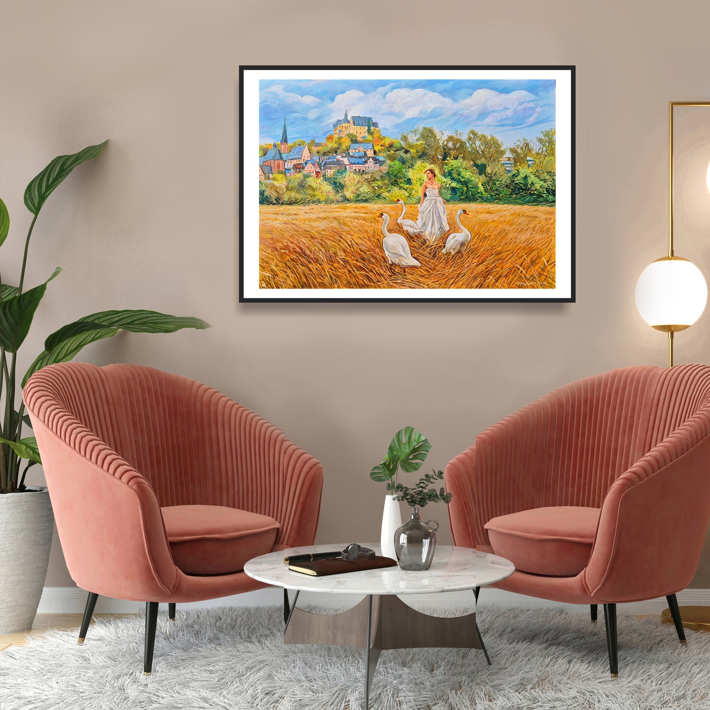 Handgemaltes Originalbild mit Öl und Öl-pastel