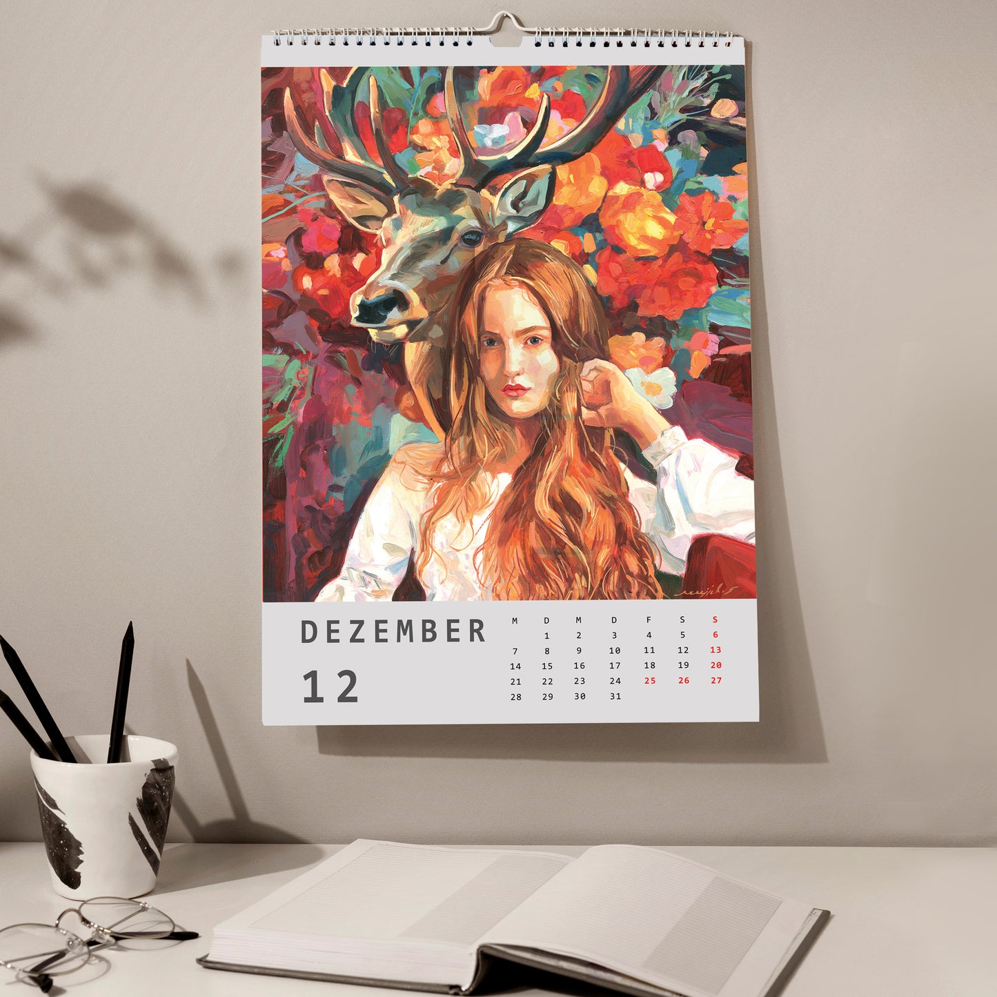 2026 Wandkalender, Kunst-Wandkalender